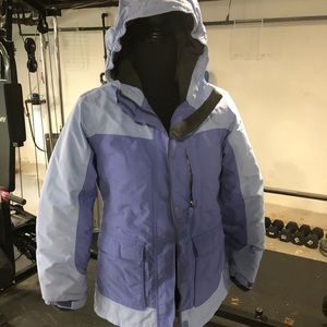 Lands End kids girl winter coat. Light blue